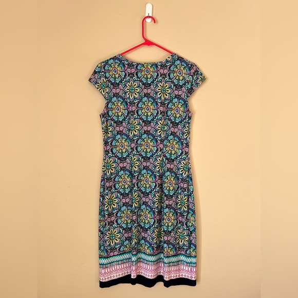 Liz Claiborne Medallion-Print Shift Dress - Picture 3 of 6